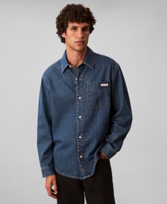 Calvin Klein - Men's Button-Front Denim Overshirt
