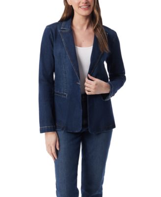 Gloria Vanderbilt - Women's Denim One-Button Blazer