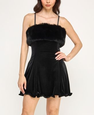 Violet Weekend - Juniors' Spaghetti Strap Mini Dress