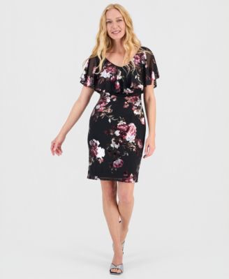 Connected - Women's Mesh Ruffled Dress
