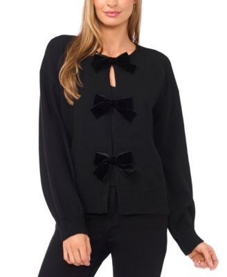 CeCe - Women's Bow Closure Cardigan Sweater