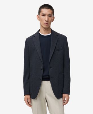 MANGO - Men's Slim-Fit Herringbone Tailored Jacket