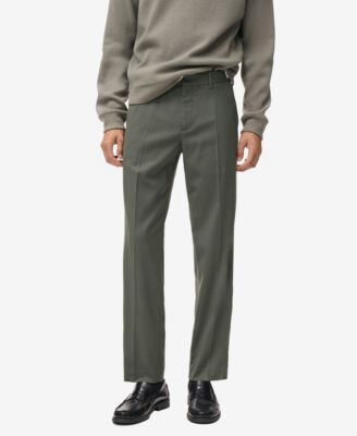 MANGO - Men's Regular-Fit Pleated Pants