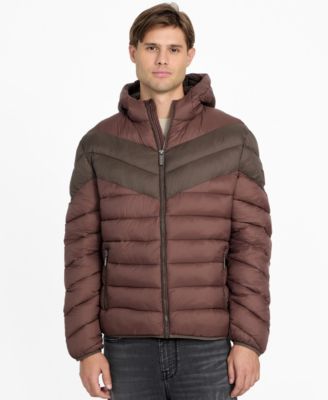 GUESS - Men's Color-Block Puffer Jacket