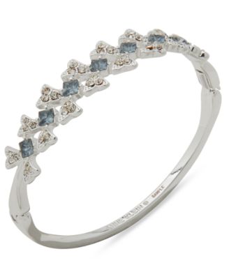 Anne Klein - Glass and Plastic Stone Fluted Hinge Bracelet