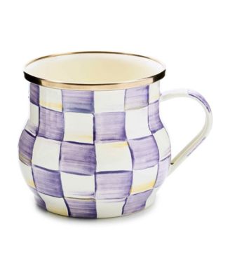 MacKenzie-Childs - Violet Check Handmade Mug