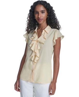 Calvin Klein - Women's Solid Short-Sleeve top