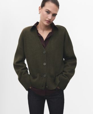 MANGO - Women's Oversized V-Neck Cardigan