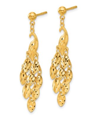 Macy's - Dangle Drop Earrings in 24K Yellow Gold