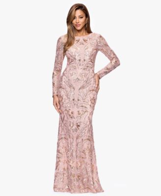 XSCAPE - Women's Sequinned Embroidered Evening Gown