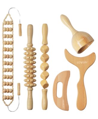 Lovery - 6-Pc. Wooden Massage Tool Kit