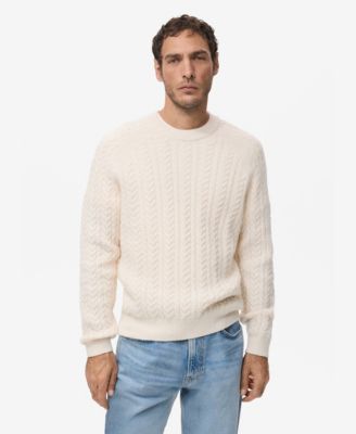 MANGO - Men's Braided Knitted Sweater