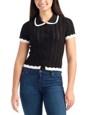 BCX - Women's Short-Sleeve Polo Sweater
