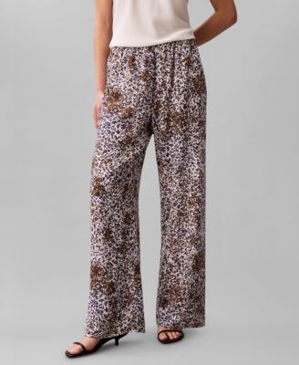 Calvin Klein - Women's Textured Print Pull-On Pants