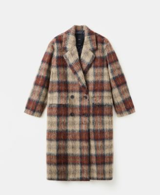 MANGO - Women's Wool-Blend Check Coat