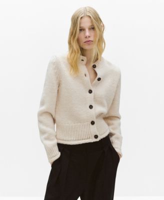 MANGO - Women's Knitted Button Cardigan