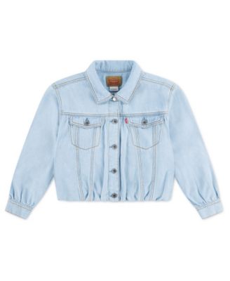 Levi's - Girls' 4-6X Front-Button Bubble Trucker Jacket