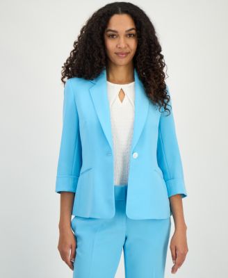 Kasper - Women's Cuffed-Sleeve One-Button Blazer