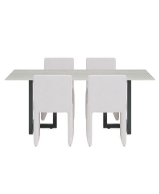 Furniture - Emila 5 Pc. Dining Set (Rect Table & 4 Upholstered Chairs)