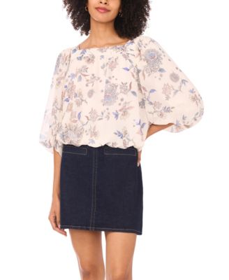 Vince Camuto - Women's Square Neck Bubble Blouse