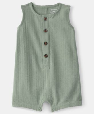 Carter's - Baby Boys' Solid Sleeveless Romper