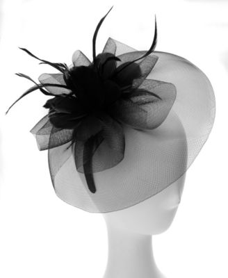 August Hats - Feather Flower Net Fascinator