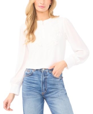 CeCe - Women's Crewneck Long-Sleeve Top