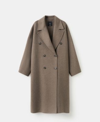 MANGO - Women's Handmade Oversized Wool Coat