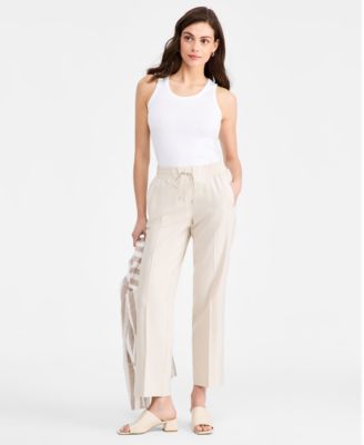Jones New York - Women's Linen-Blend Pull-On Pants