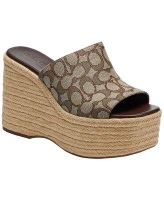 COACH - Women's Wedge Espadrilles Slip-On Sandals