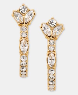 Givenchy - Small Crystal C-Hoop Earrings, 0.8"