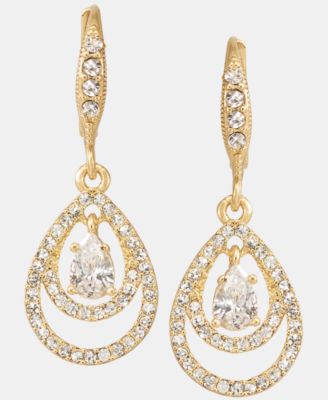 Givenchy - Cubic Zirconia Orbital Drop Earrings