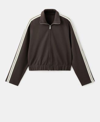 MANGO - Women's Contrast Striped Sweatshirt