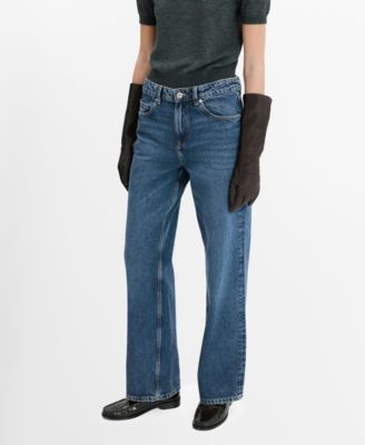 MANGO - Women's Straight Low-Waist Jeans