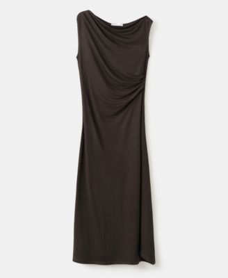 MANGO - Women's Asymmetric Draped Gown
