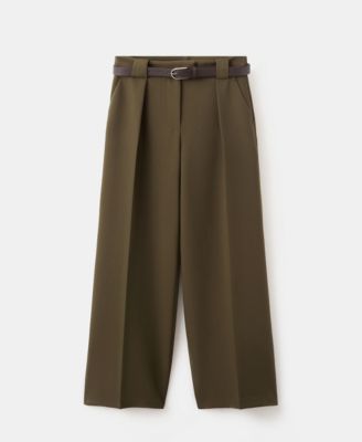 MANGO - Women's Belt Straight-Fit Pants