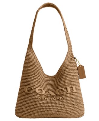 COACH - Refined Weave Straw Brooklyn Shoulder Bag