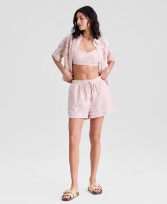 And Now This - Women's Drawstring Soft Lace Shorts