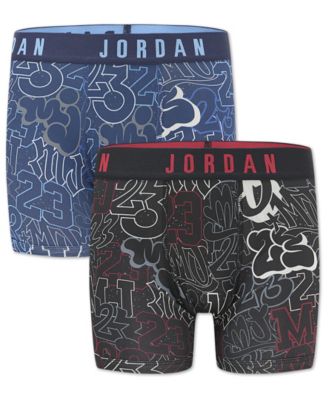 Jordan - Boys' 8-18 Printed Boxer Briefs, 2-Pack