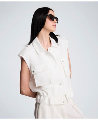 Kenneth Cole - Collared Patch Pockets Vest