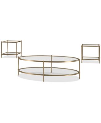 Furniture - Isla 3-Pc. Oval Coffee Table and End Table Set