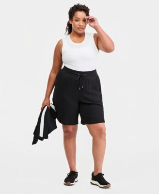 ID Ideology - Plus Size Cotton-Blend Pull-On Bermuda Shorts
