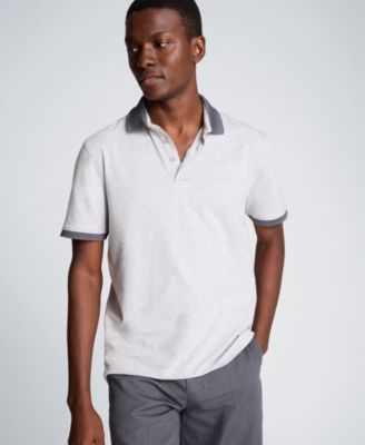 Kenneth Cole - Men's Solid Button Placket Polo Shirt