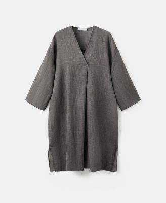 MANGO - Women's Overdyed Effect Ramie Kaftan