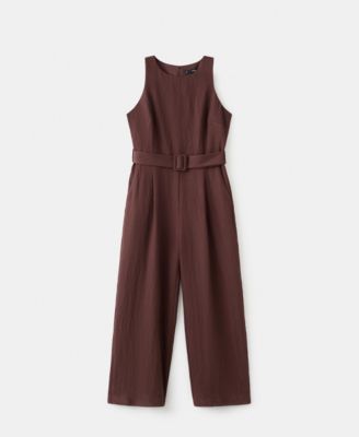 MANGO - Women's Lyocell Belt Jumpsuit