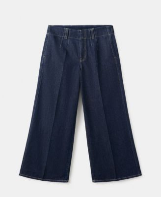 MANGO - Women's Wide Leg Mid-Rise Jeans