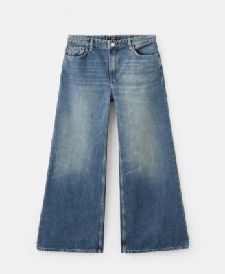 MANGO - Women's High-Waisted Wide Leg Jeans