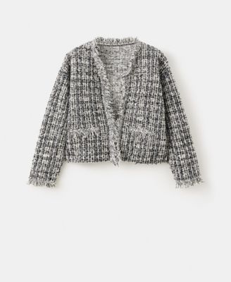MANGO - Women's Oversized Tweed Jacket