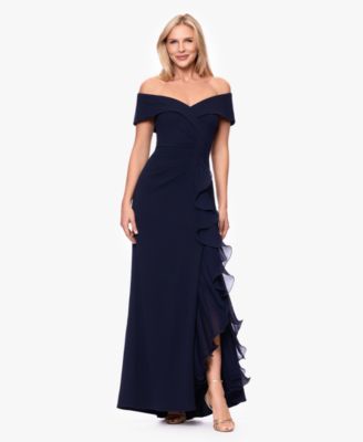 XSCAPE - Women's Off-The-Shoulder Ruffled Gown