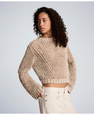 Kenneth Cole - Women's Two Tone Open Stitch Pull-On Top